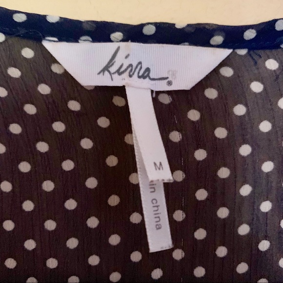 PACSUN “Kirra” Sheer Polka Dot Blouse - Picture 5 of 5